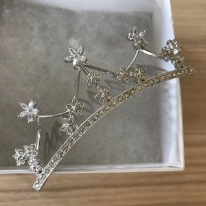 Nadri crystal tiara headpiece hair comb